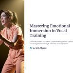 1 Mastering Emotional Immersion in Vocal Training